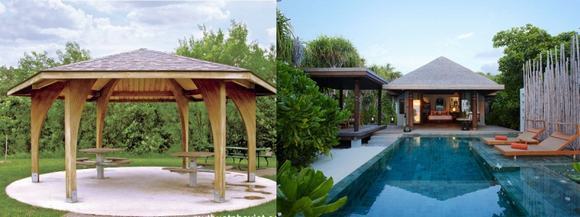 Mẫu chòi nghỉ mang phong cách mở cho sân vườn
